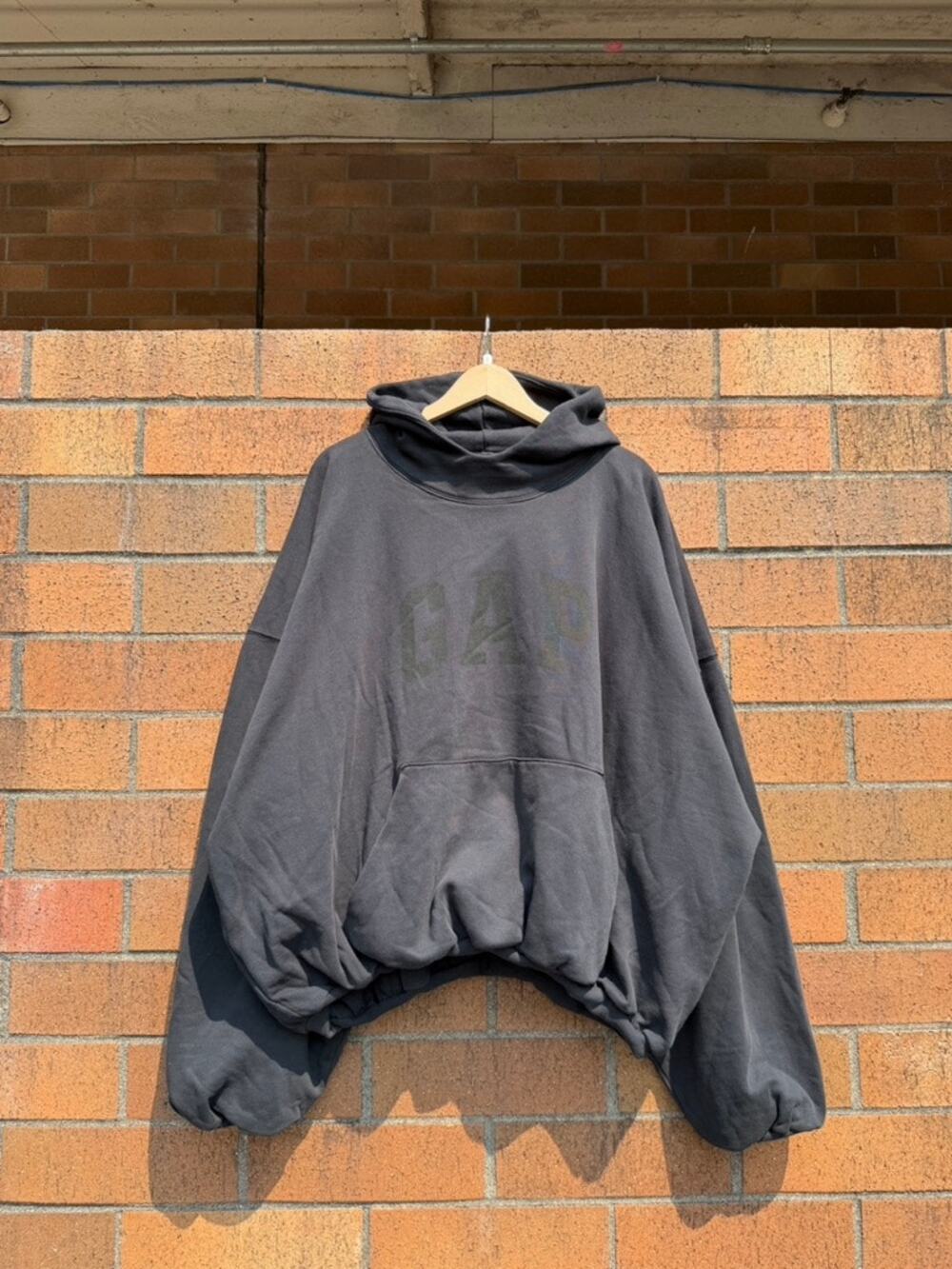 Yeezy Gap Engineered by Balenciaga Dove Sweatshirt Hoodie Washed Black SAMPLE